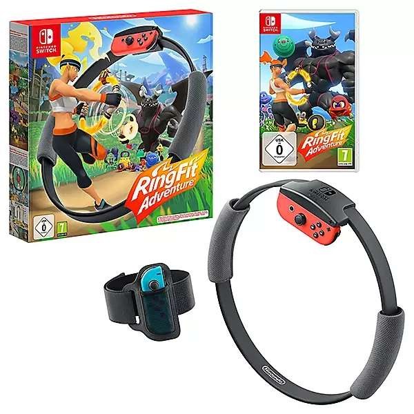 Ring Fit Adventure with Fitness Ring and Leg Strap, Used, Nintendo Switch Game, 5 Year Warranty, Free Click and Collect