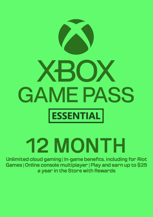 Xbox Game Pass Essential - 12 Month Membership