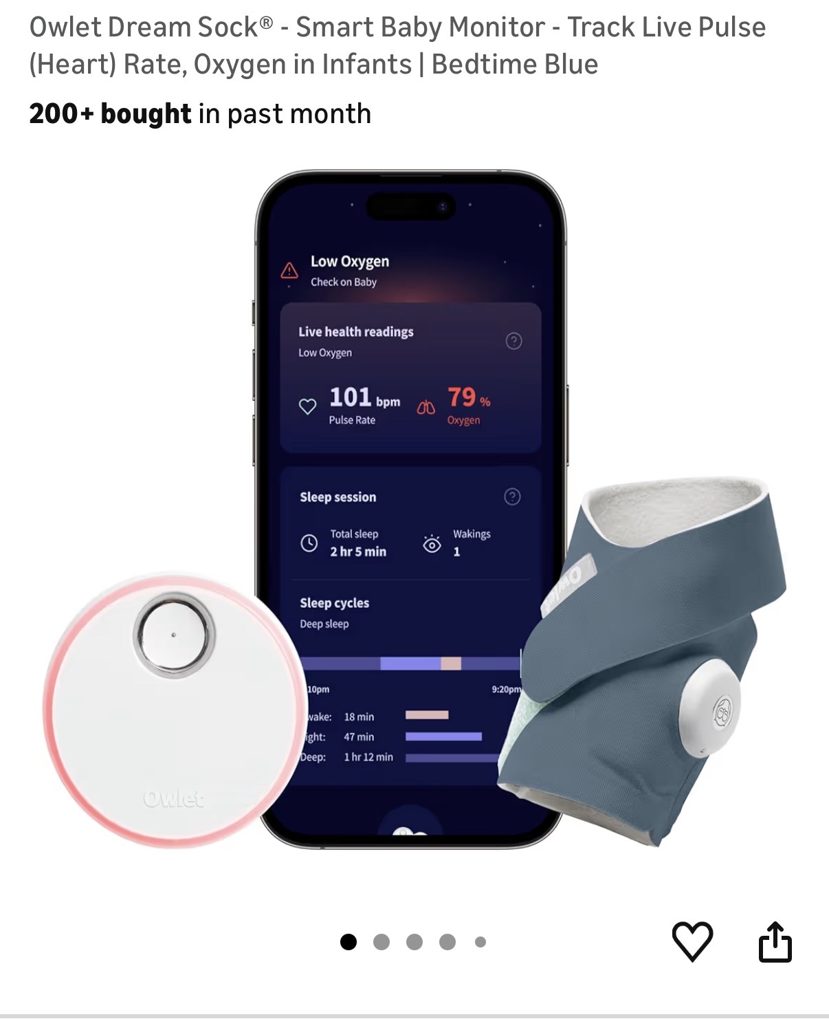 Owlet Dream Sock® - Smart Baby Monitor