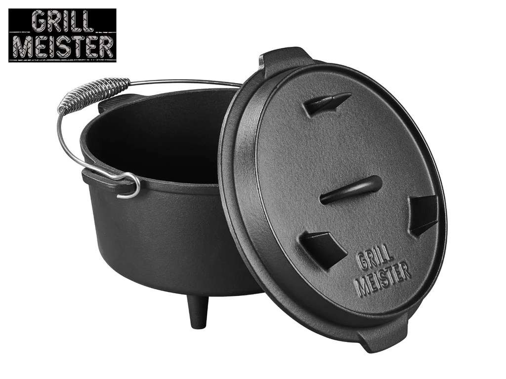 GRILLMEISTER cast iron wok, bread pan or Dutch oven