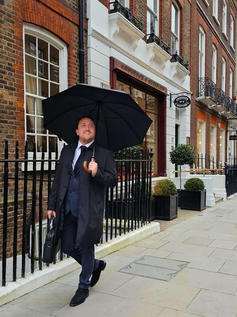 Fulton Huntsman Umbrella, black - decent brolly