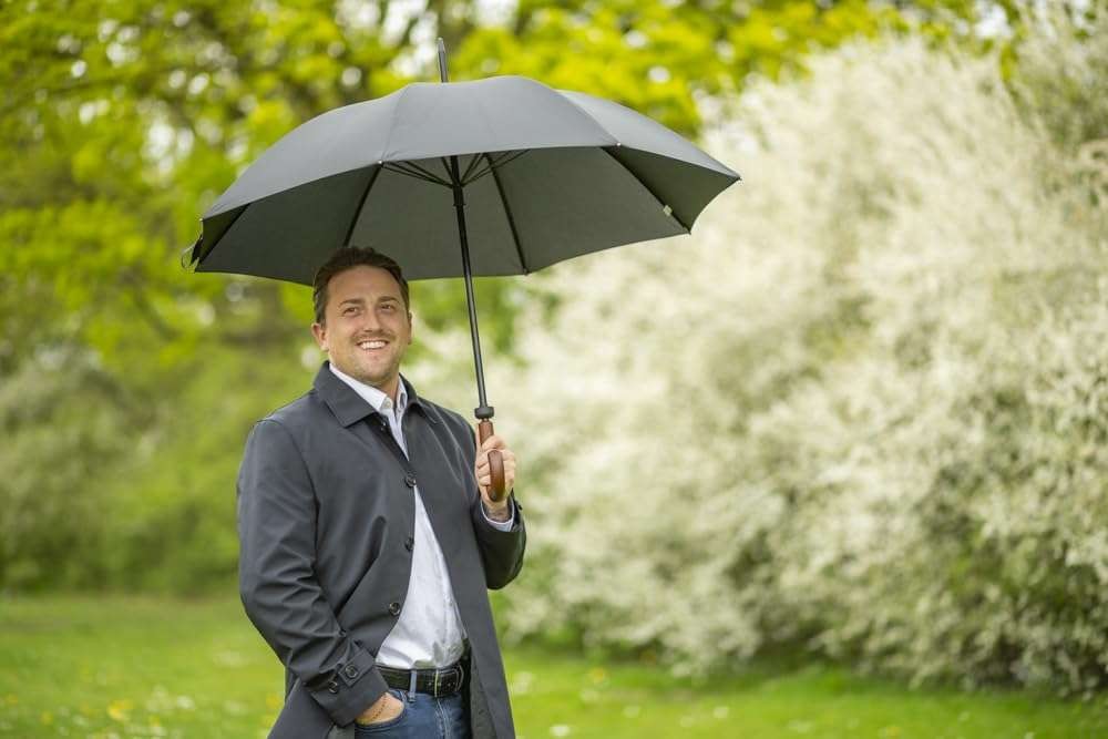 Fulton Huntsman Umbrella, black - decent brolly