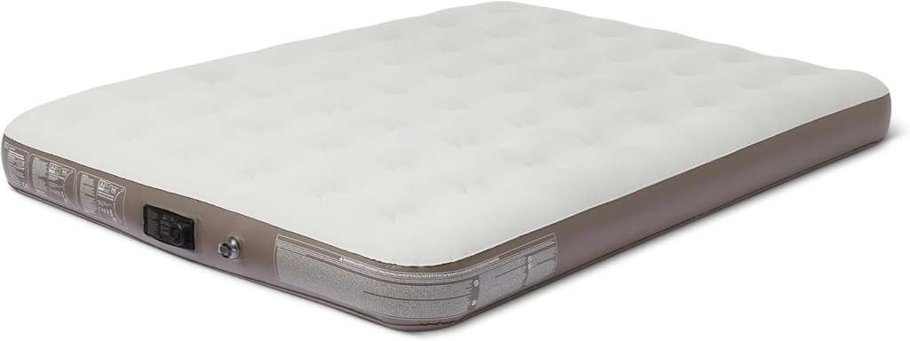 Inflatable air mattress with built-in pump, 203x152x23cm. Delivery 26 June to 14 Nov.