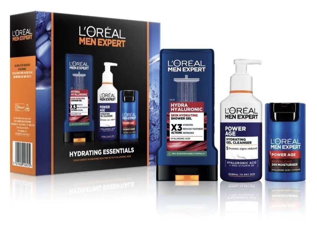 L'Oréal Men's Gift Sets, Expert Total Recharge / Barber's Beard Grooming Duo £8.99 / Energising Set £13.75 / Hydrating £14.50, 50% off
