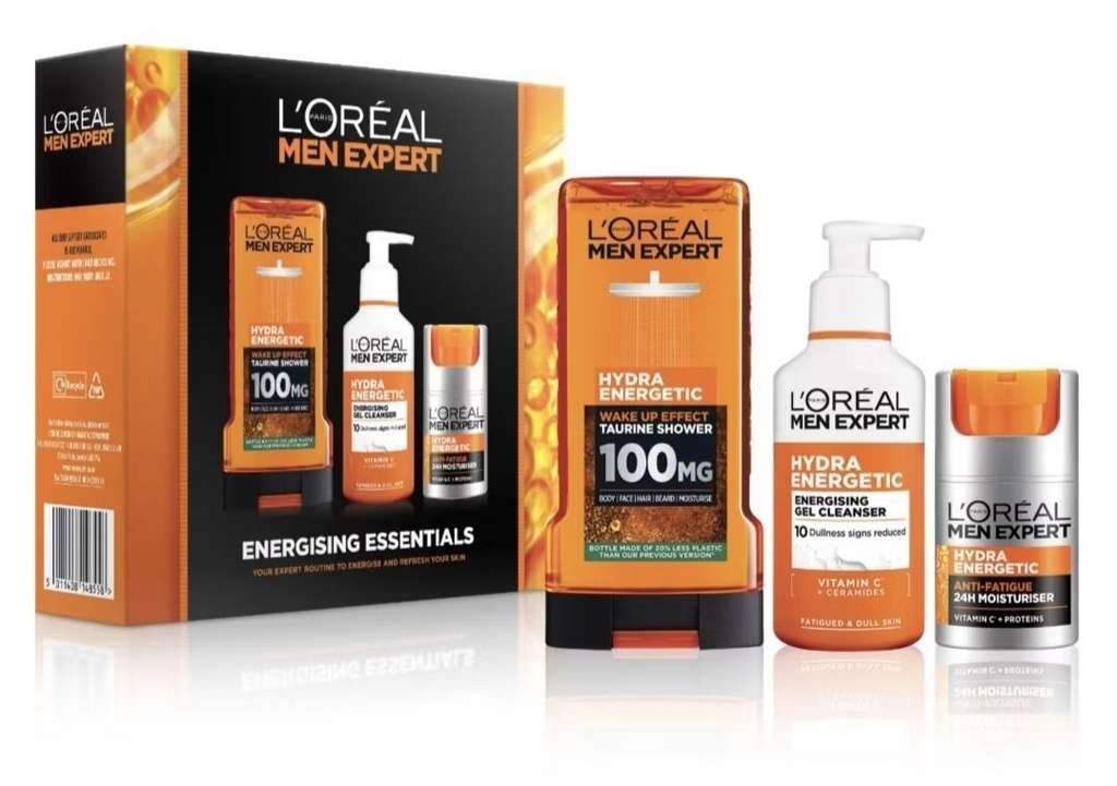 L'Oréal Men's Gift Sets, Expert Total Recharge / Barber's Beard Grooming Duo £8.99 / Energising Set £13.75 / Hydrating £14.50, 50% off