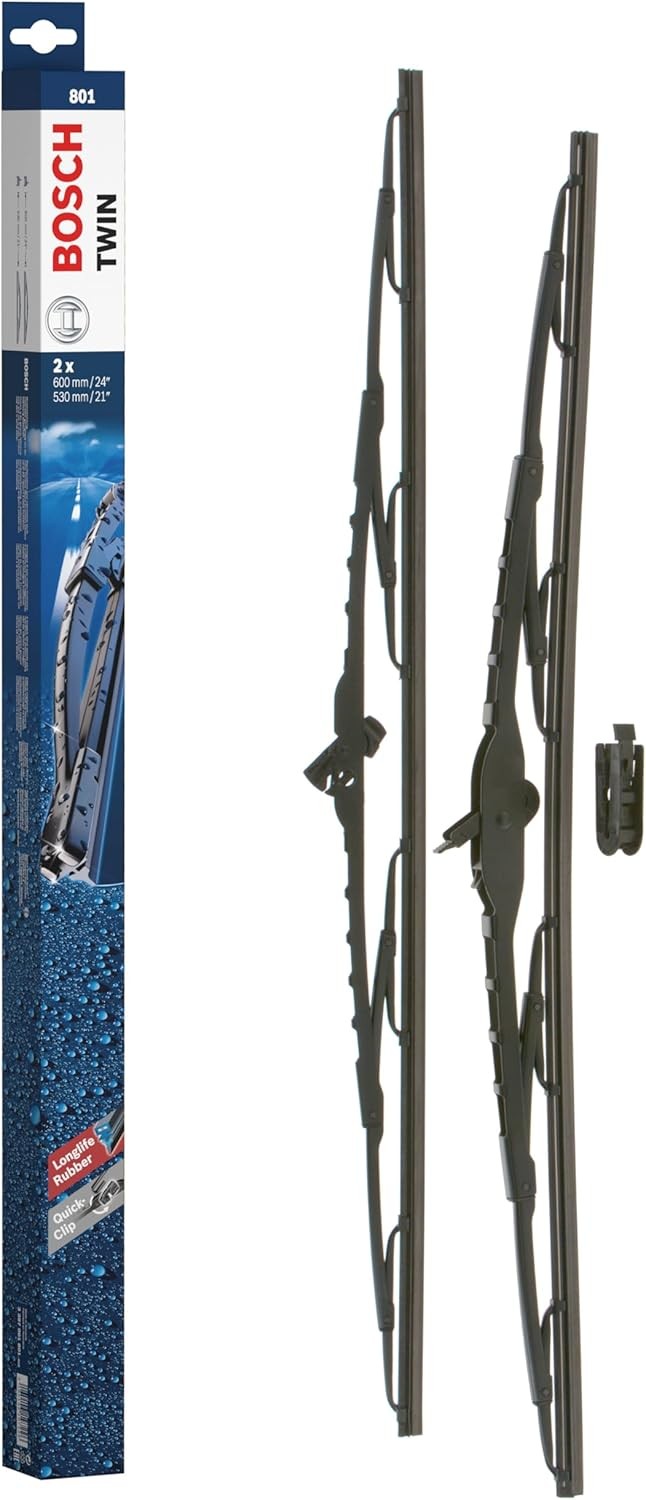 Bosch Wiper Blade Twin 801, Length: 600mm/530mm, Set of Front Wiper Blades