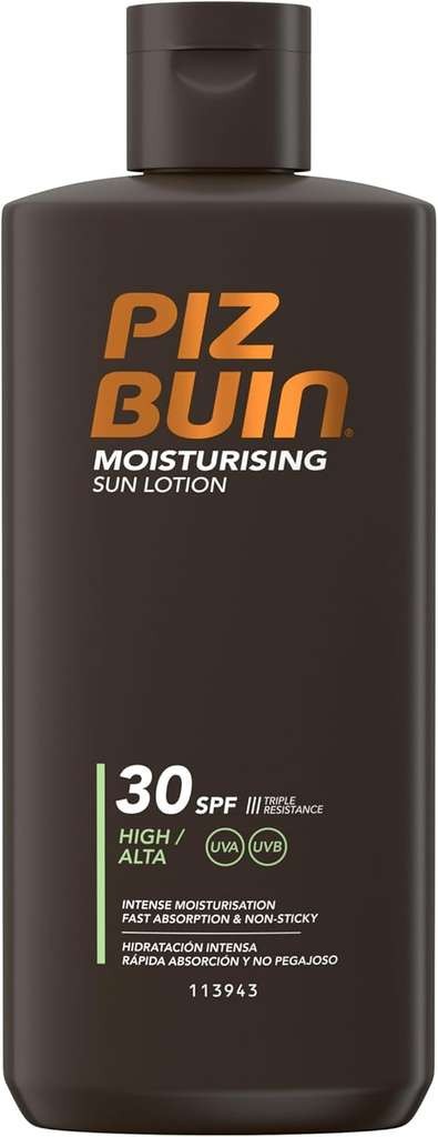 Piz Buin Moisturising Sun Lotion SPF 30, 200ml, good for summer holidays