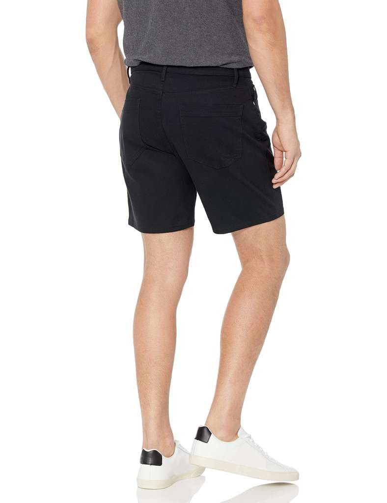Amazon Essentials Men's Slim-Fit Stretch 7" Black Shorts