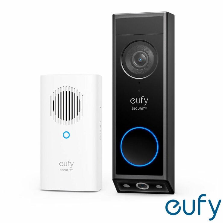 Eufy E340 2K Dual Cameras Smart Video Doorbell with Chime, No Monthly Fees