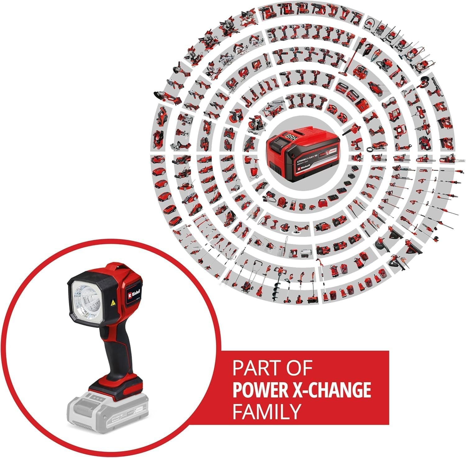 Einhell Power X-Change 18V Work Light TE-CL 18/1800 LiAC, Battery Not Included