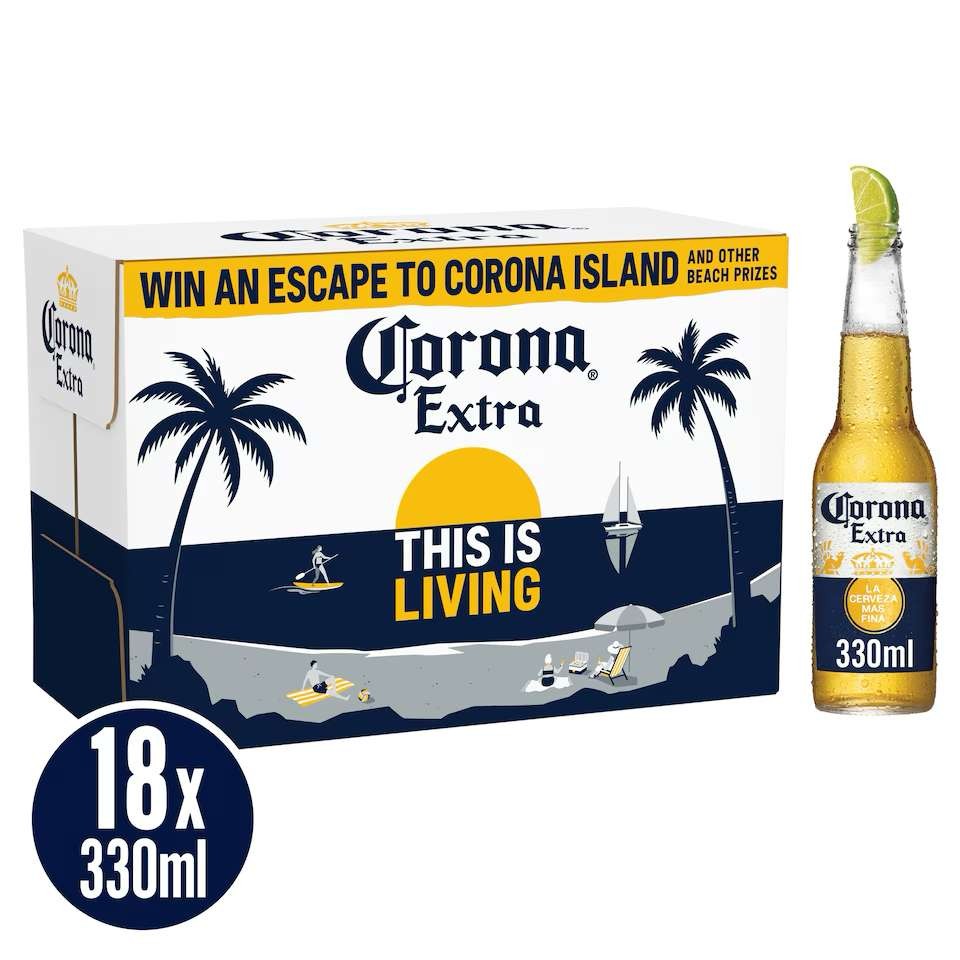 Corona Extra 18 x 330ml, £10 Clubcard price