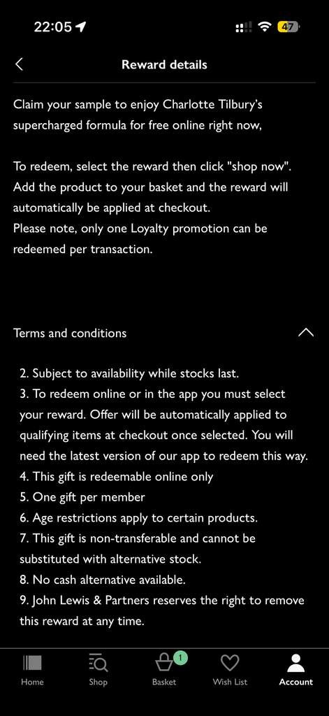 Charlotte Tilbury Mini Magic Cream 7ml, free with My John Lewis Rewards (selected accounts)