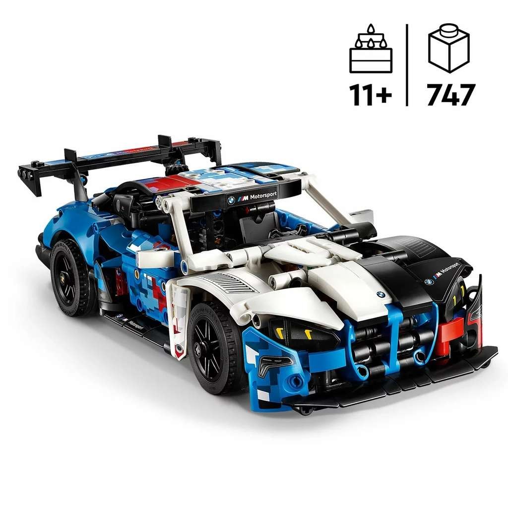 LEGO Technic BMW M4 GT3 EVO Race Car 42226 & Jeep Wrangler Rubicon SUV 42227, good models