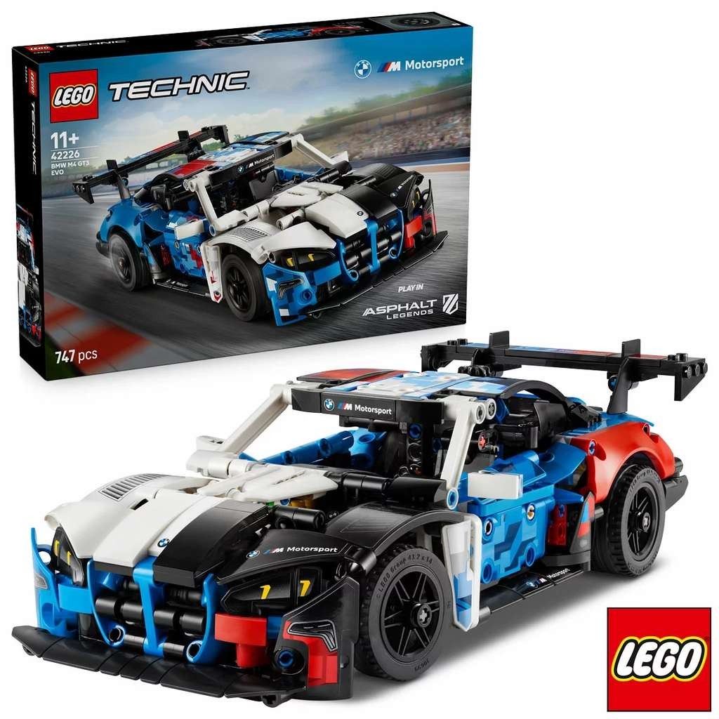 LEGO Technic BMW M4 GT3 EVO Race Car 42226 & Jeep Wrangler Rubicon SUV 42227, good models
