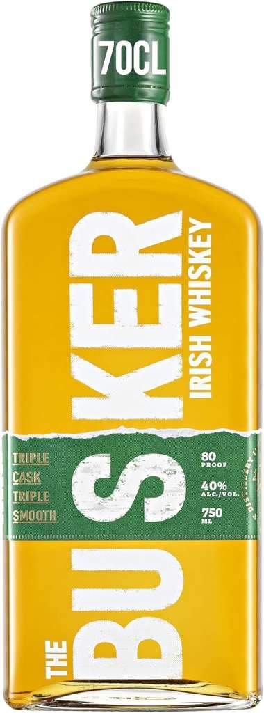 The Busker Blend Triple Cask Triple Smooth Irish Whiskey, 70cl, 40% vol, Gluten Free