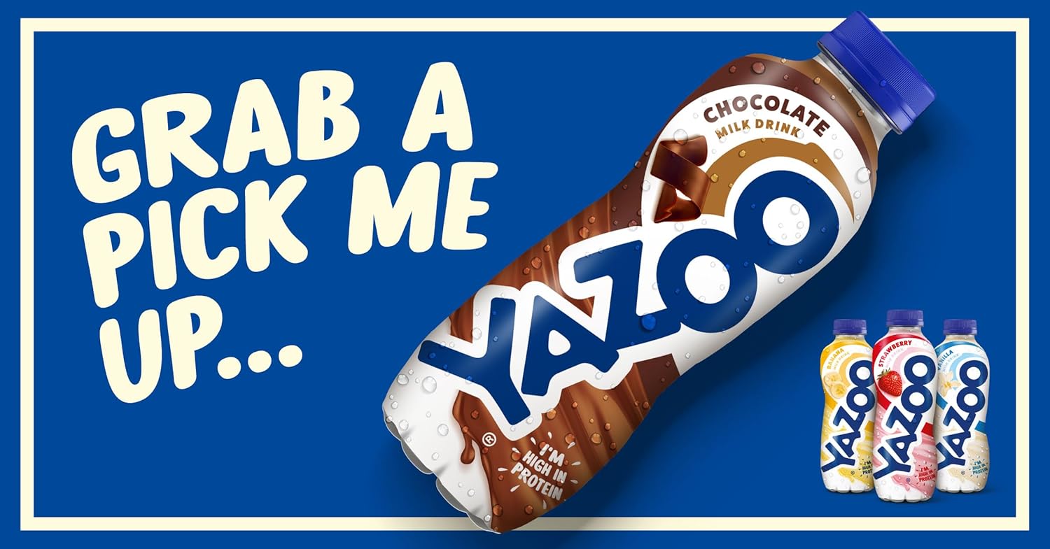 YAZOO Chocolate Milkshake Milk Drink, 400 ml (Pack of 10) | Ready-To-Drink Flavoured Milk , High in Protein and Calcium, Lunchbox, School or Office