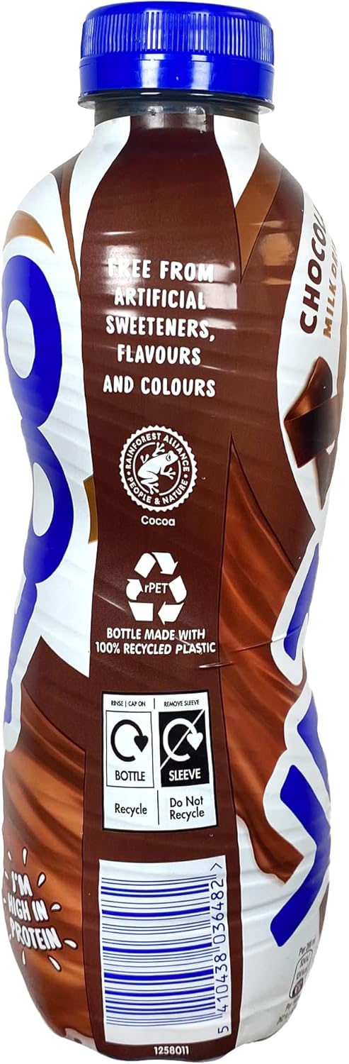 YAZOO Chocolate Milkshake Milk Drink, 400 ml (Pack of 10) | Ready-To-Drink Flavoured Milk , High in Protein and Calcium, Lunchbox, School or Office