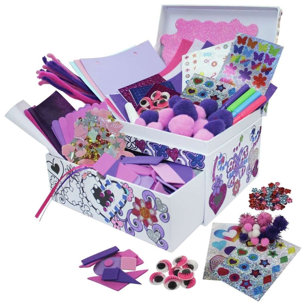 2 x Toys, Chad Valley Be U 1000 Pcs Sparkle Box, My First Finger Painting Set, Studio Tracer, Wooden Tea Set with code, Free Click and Collect