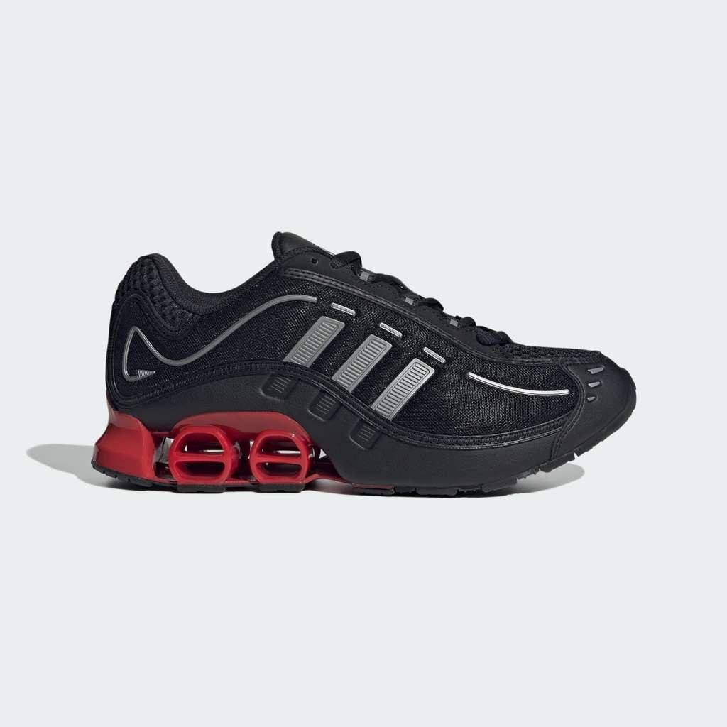 Adidas Originals 4.7 Megaride O1 Shoes in Core Black, Better Scarlet, Carbon and free delivery for adiClub members