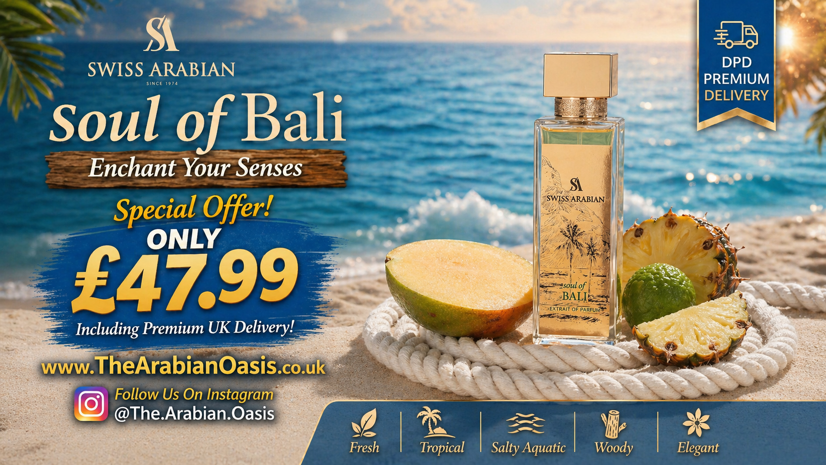 Soul of Bali by Swiss Arabian 100ml Extrait De Parfum