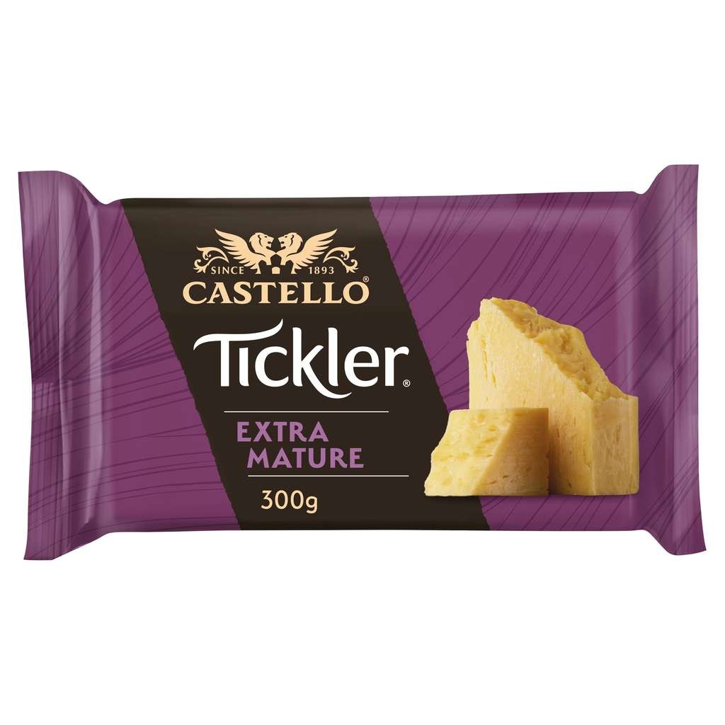 3 x Castello Tickler Extra Mature Cheddar Cheese 300g, Clubcard Price