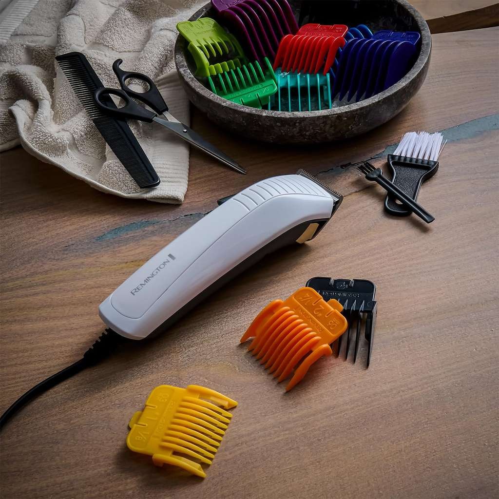 Remington Colour Cut Hair Clippers Kit (HC5035), corded, self-sharpening, comfort tip, voucher