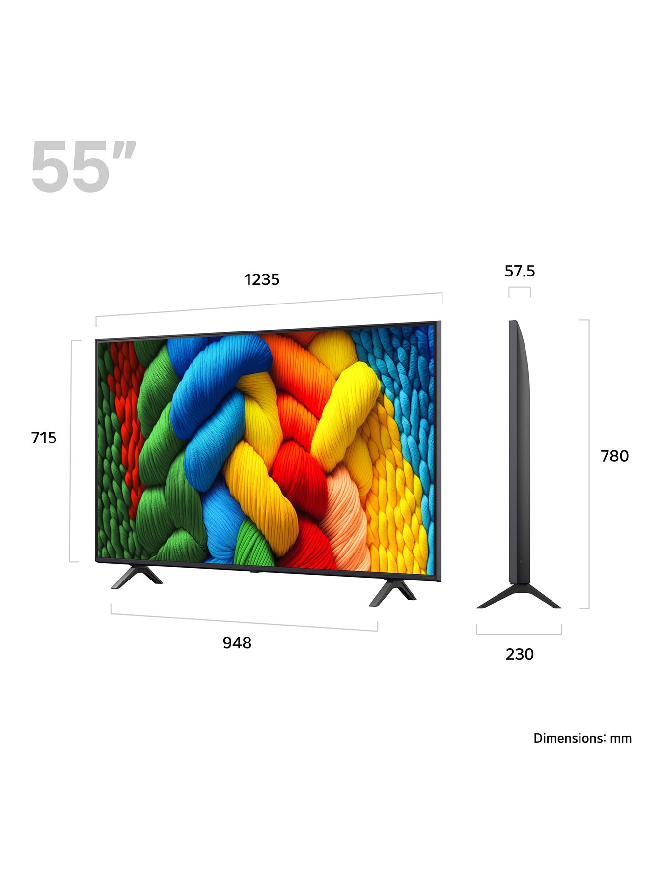 LG 55NANO80A6B 55 Inch LED HDR NanoCell 4k Ultra HD Smart TV 2025