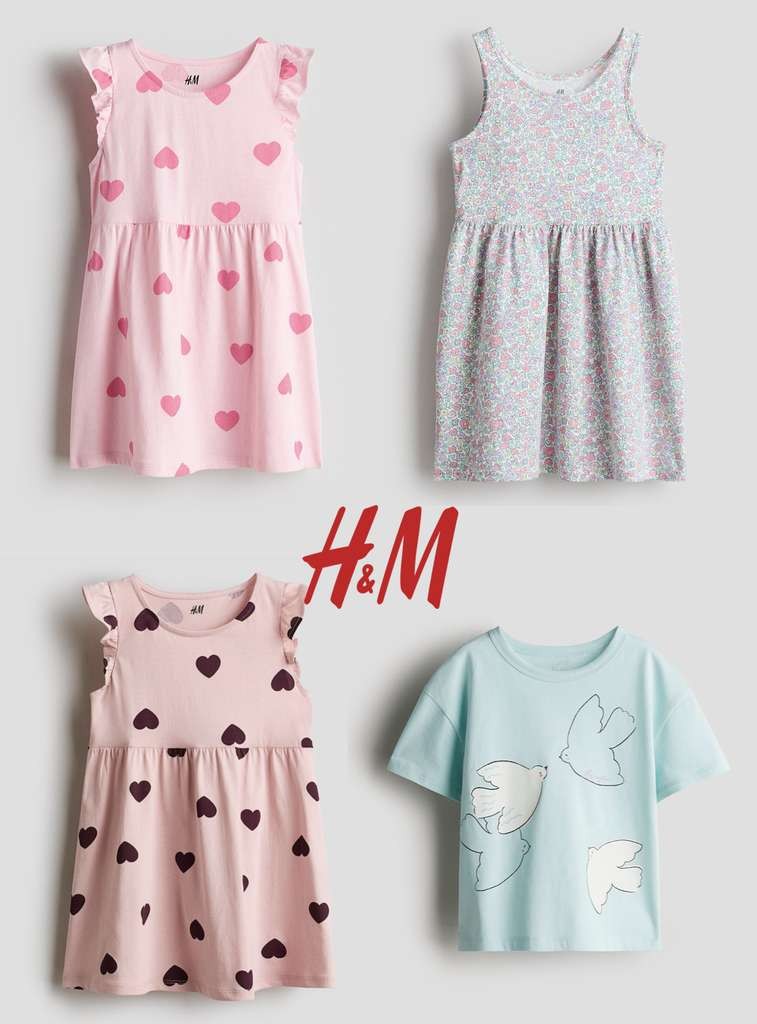 Girls 100% Cotton T-Shirt 2 for £1.60, 100% Cotton Dress £2 Each or 2 for £3.20