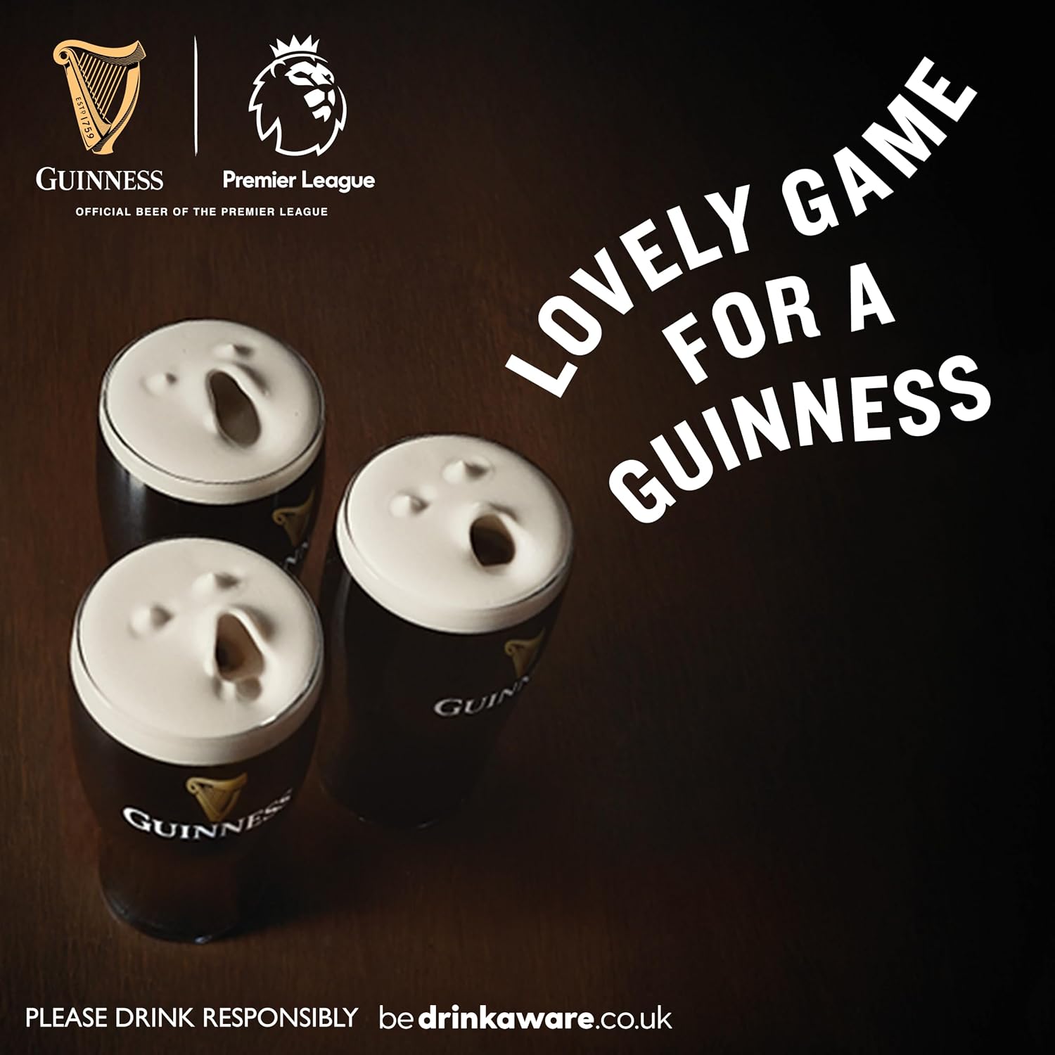 Guinness Draught 0.0 Alcohol Free Stout | 0% vol | 24 x 440ml | Official Beer of the Premier League | Notes of Sweet Malt & Hop Bitterness | Dark Ruby Red Beer | Hints of Chocolate & Coffee