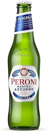 Peroni Nastro Azzurro Italian Lager, 24 x 330ml, 5% ABV, Brewed in Italy, Premium Lager
