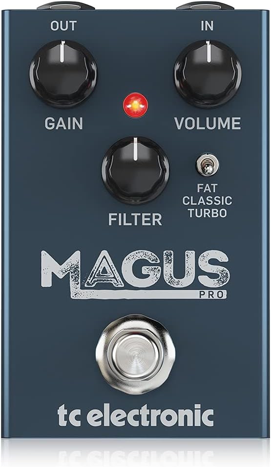 TC Electronic MAGUS PRO Classic High Gain Distortion Pedal, Fat Mids, Treble Filter Control, 3 Clipping Modes