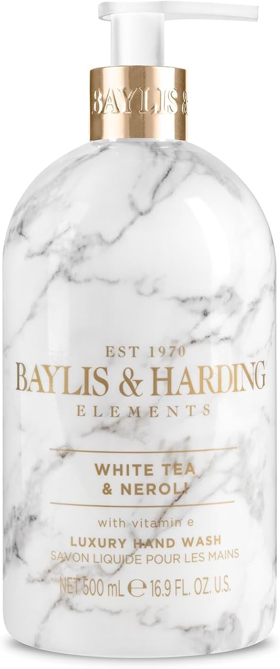 Baylis & Harding Elements White Tea & Neroli Hand Wash, 500ml, nice 3-pack, vegan friendly
