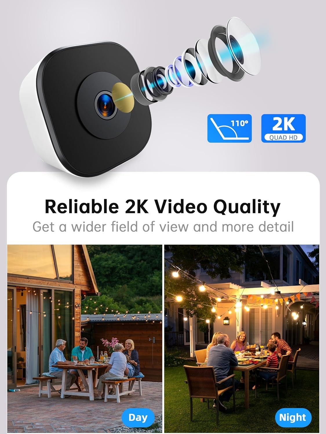 2K SafeView Window Camera Dual Band WiFi Indoor Security Camera, 3MP
