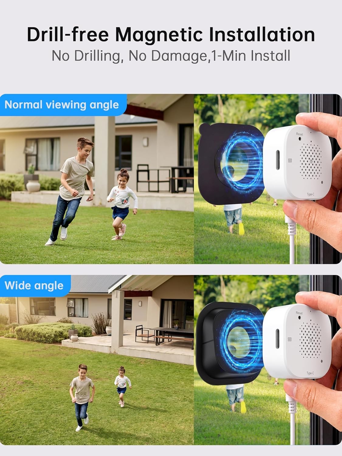 2K SafeView Window Camera Dual Band WiFi Indoor Security Camera, 3MP
