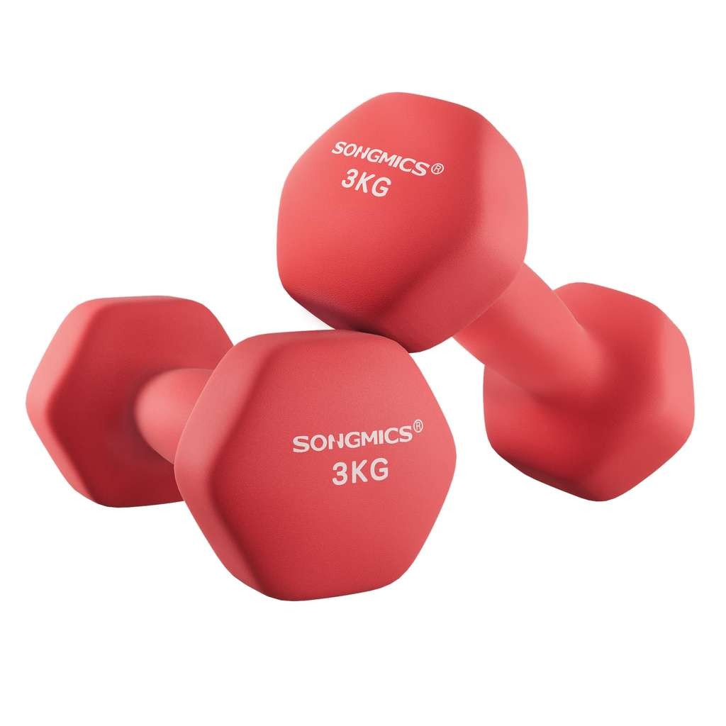 Nice pair of SONGMICS hex dumbbells, neoprene coated