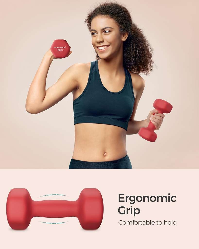 Nice pair of SONGMICS hex dumbbells, neoprene coated