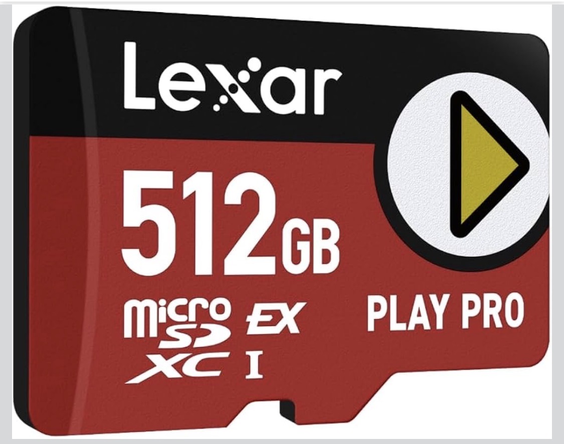 Lexar PLAY PRO MicroSDXC Express Card 512GB, up to 900MB/s Read, 600MB/s Write, Gaming-Optimized, A2, 4K, High-Speed Micro SD Memory Card for Handheld Consoles, Switch, Portable Gaming Device : Amazon.co.uk: PC & Video Games