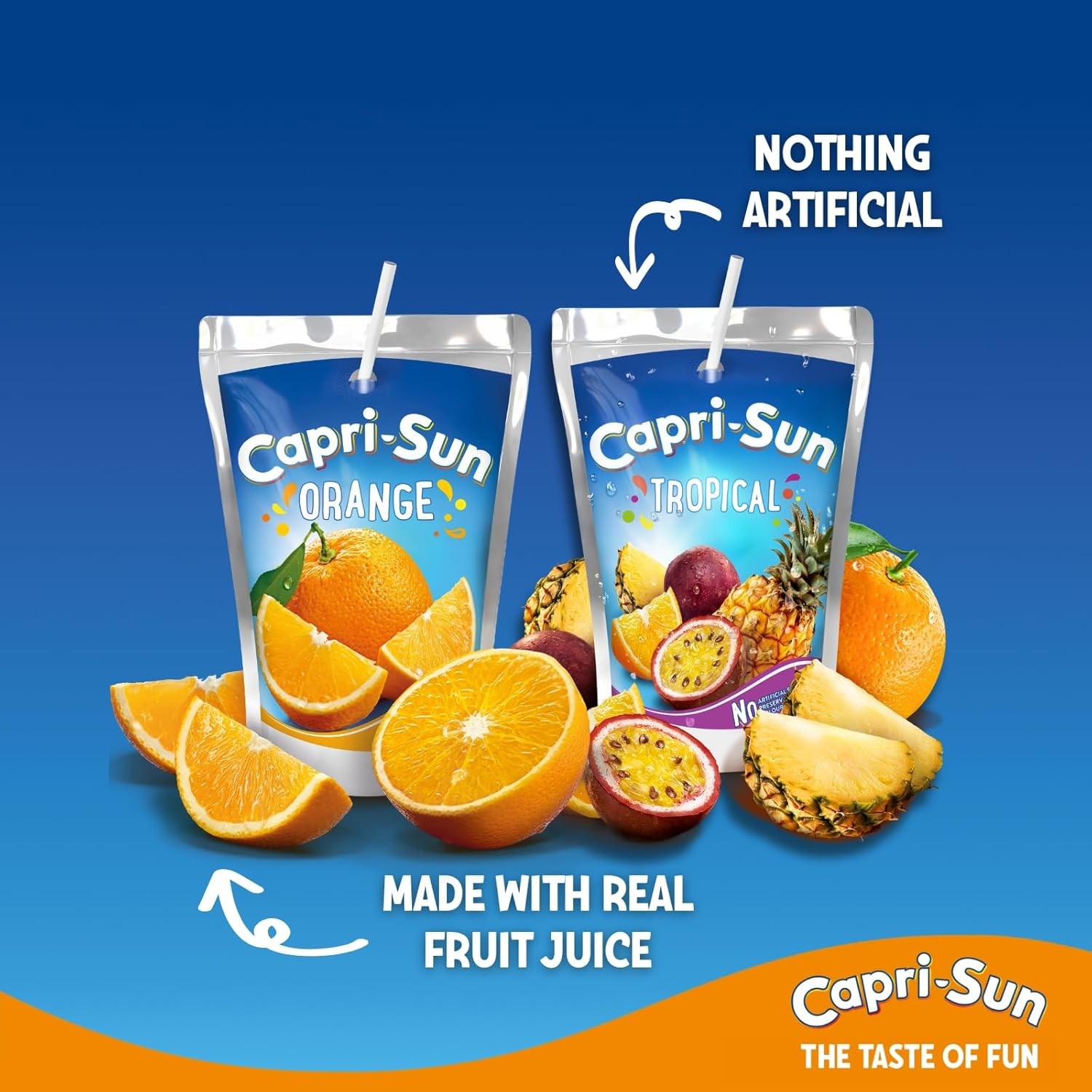 Capri-Sun Orange Kids Juice Drink, Multipack, 8x200ml
