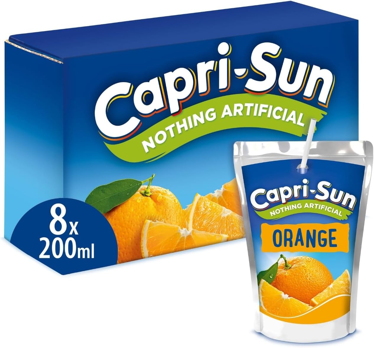 Capri-Sun Orange Kids Juice Drink, Multipack, 8x200ml