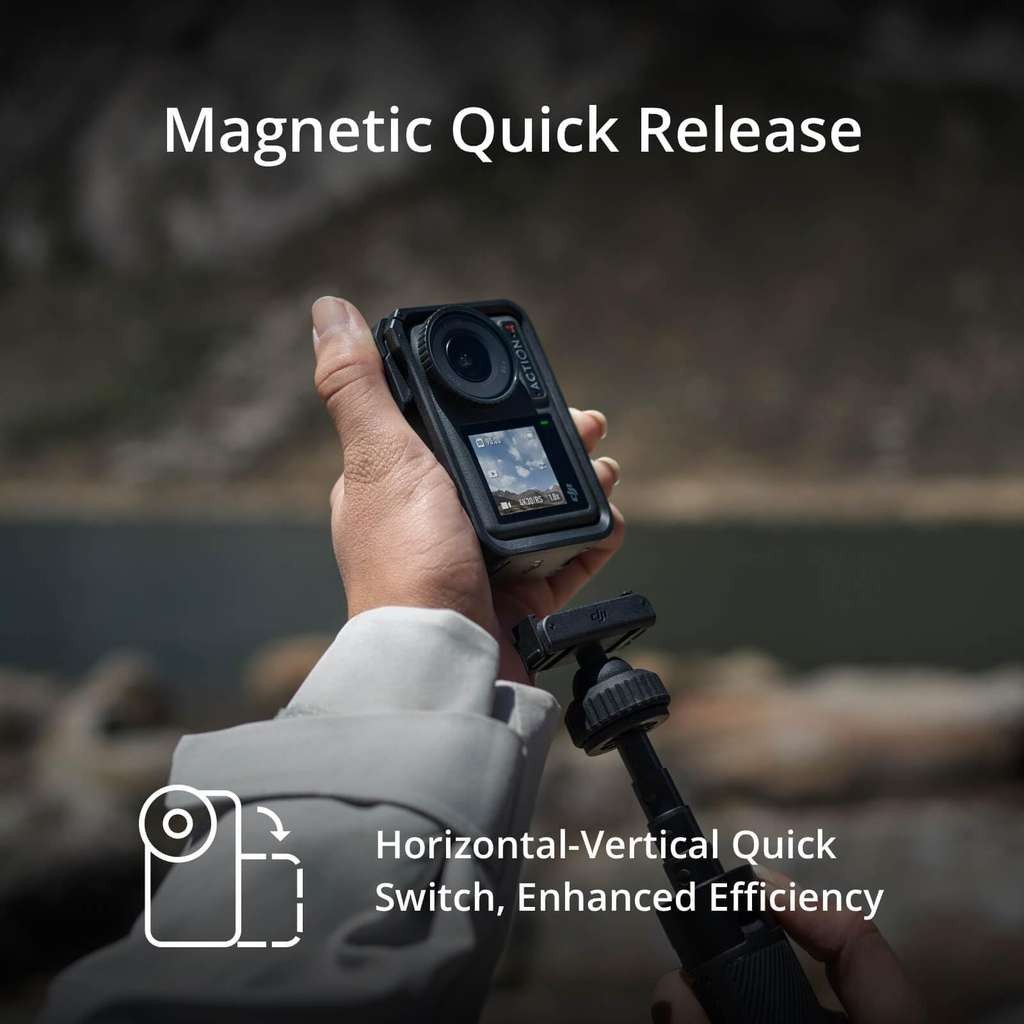 DJI Osmo Action 4 Essential Combo, 4K 120fps Action Camera, 1 1.3-Inch Sensor