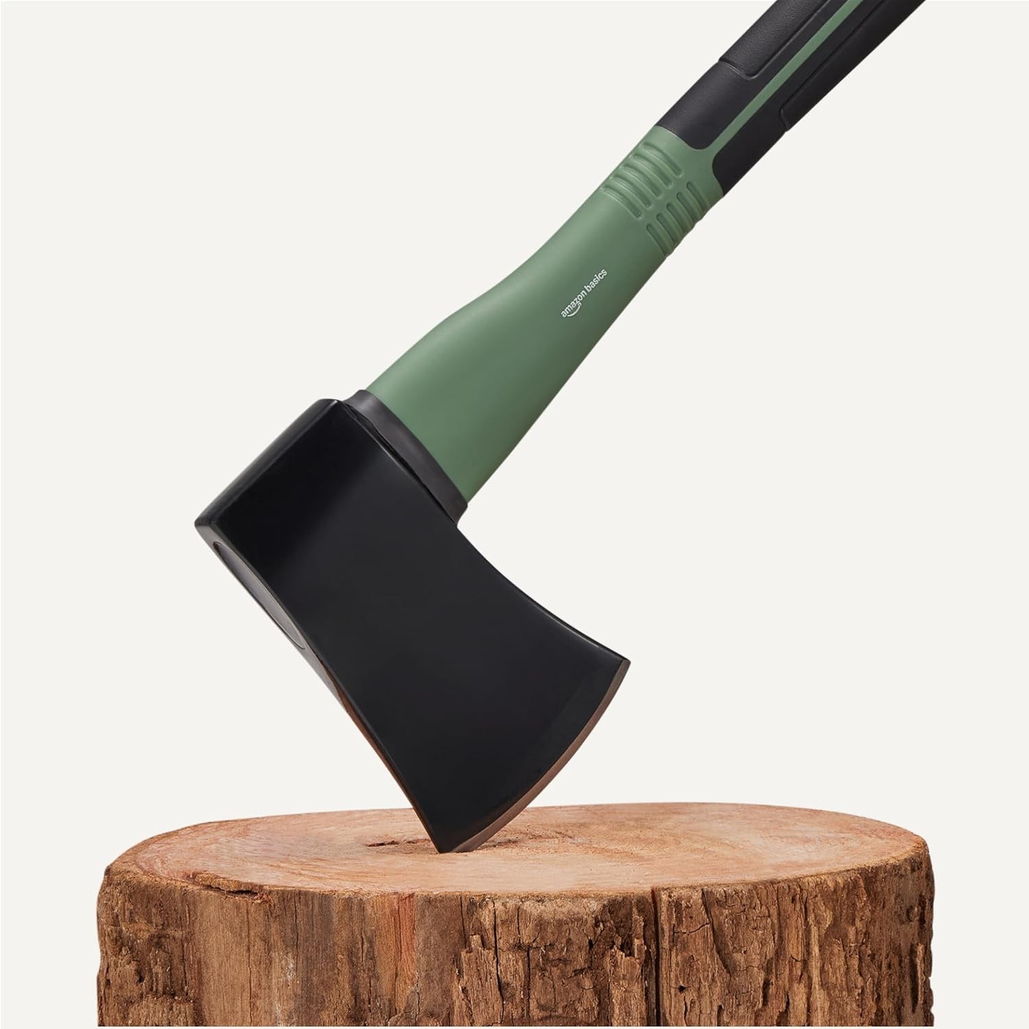 Amazon Basics Splitting Axe for Chopping Wood, 37.8 x 14 x 2.9 cm, Olive, Black, 1-Pack