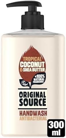 Original Source Coconut and Shea Butter Handwash, Vegan, Antibacterial, 6 x 300ml