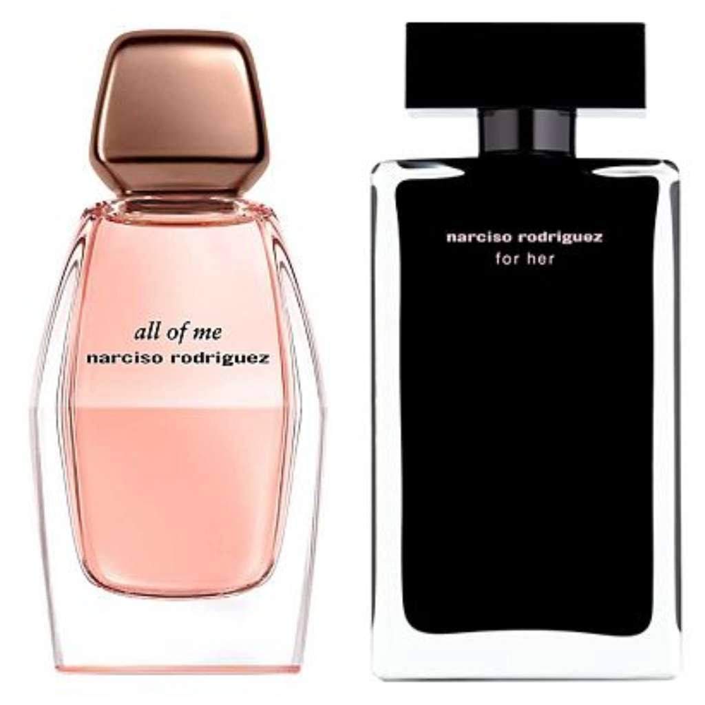 Narciso Rodriguez All of Me Eau de Parfum 90ml, £33.75 with SD. Narciso Rodriguez for her Eau de Toilette 100ml, £57, £51.30 SD. Free C&C