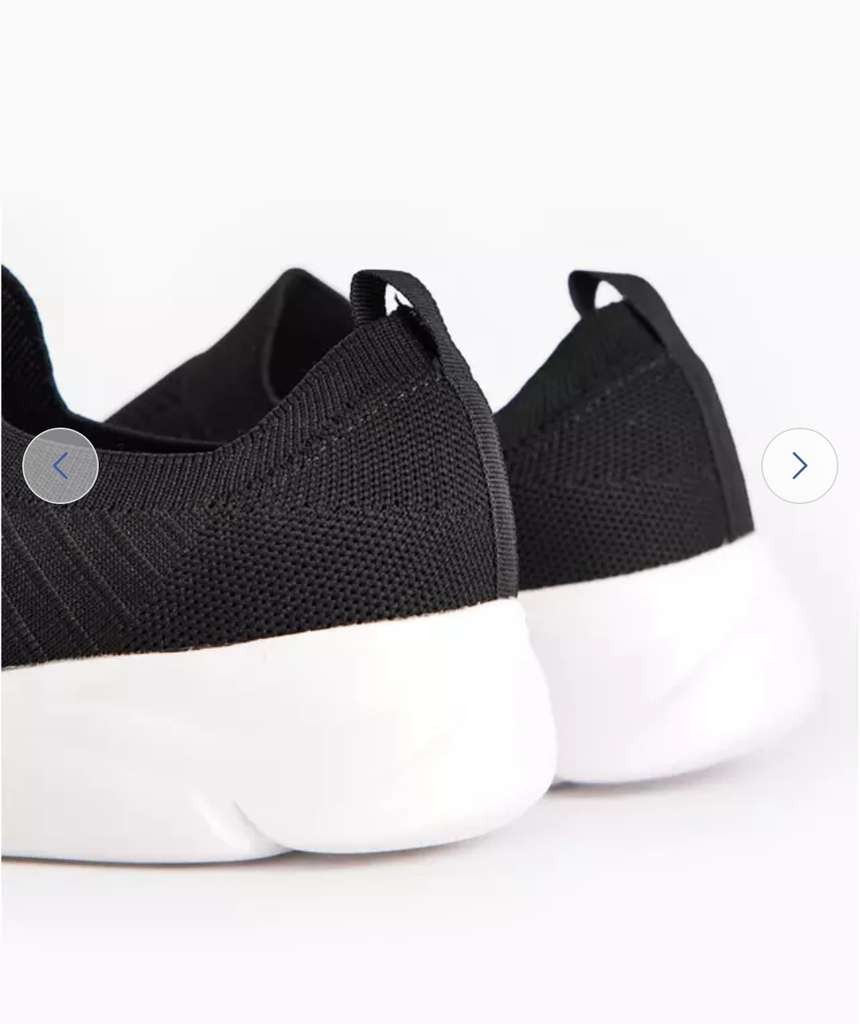 Black Knitted Slip On Trainers, Sizes 6, 7, 8, Free C&C