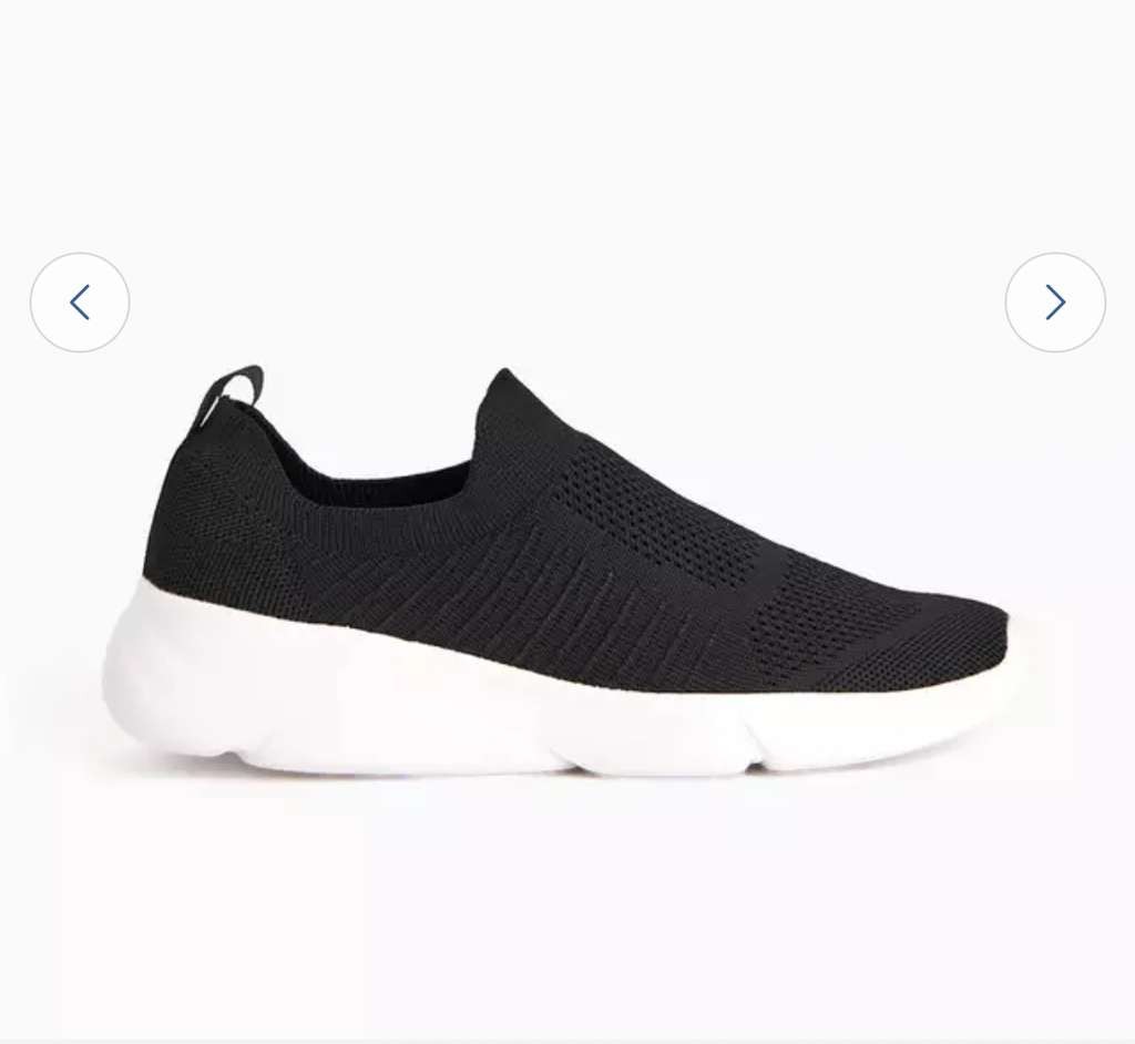 Black Knitted Slip On Trainers, Sizes 6, 7, 8, Free C&C