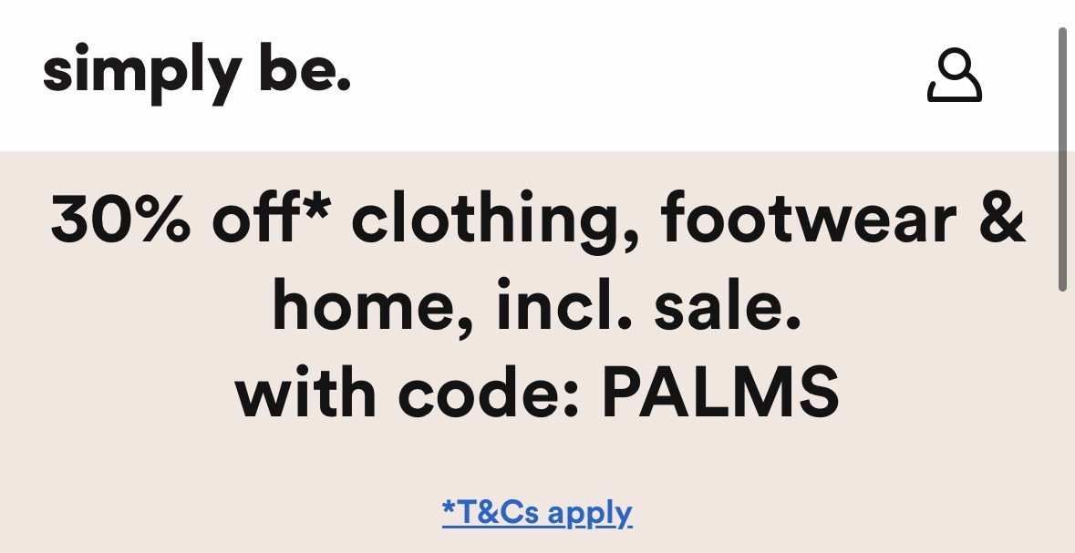 30% off at SimplyBe