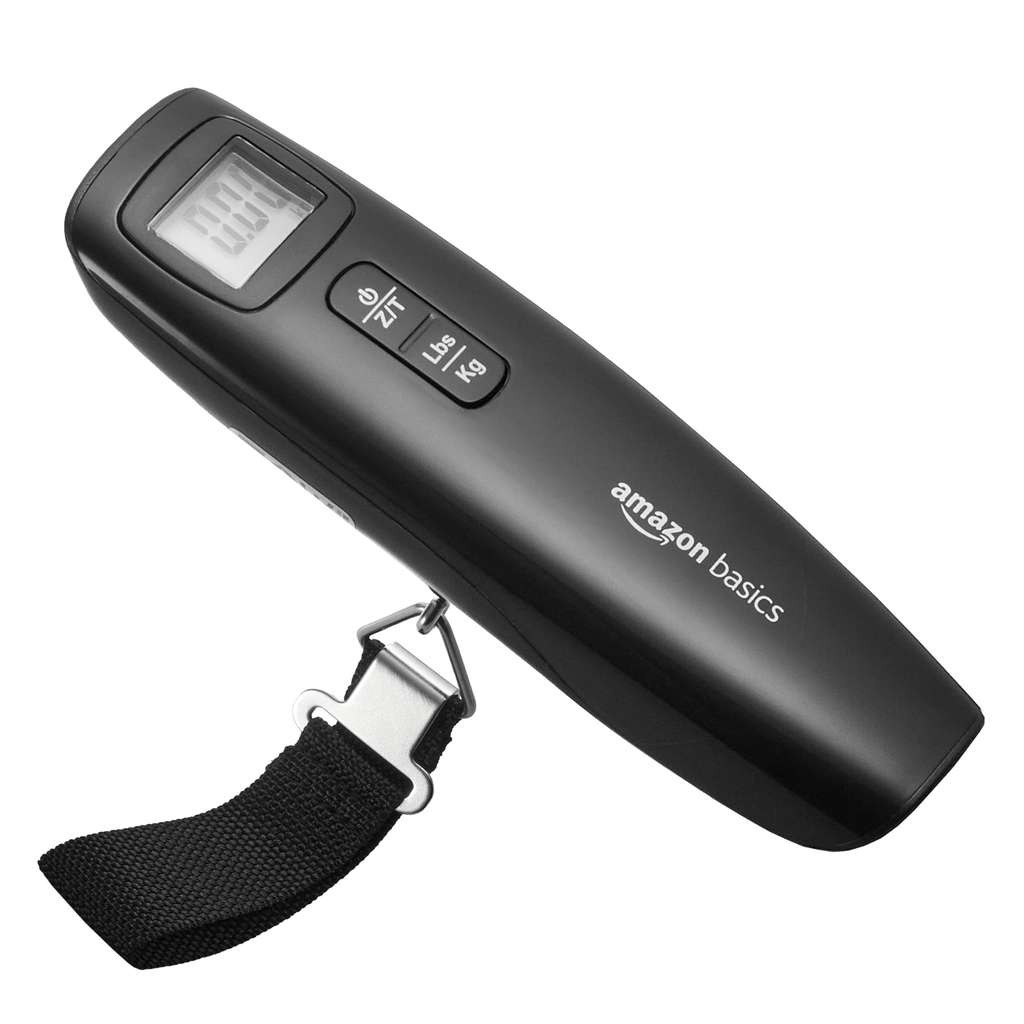 Amazon Basics Digital Luggage Scale with Tare Function, 50kg Capacity