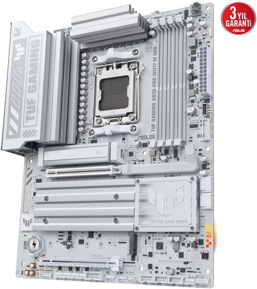 ASUS TUF Gaming X870-PRO WiFi7 Neo ATX Motherboard, White