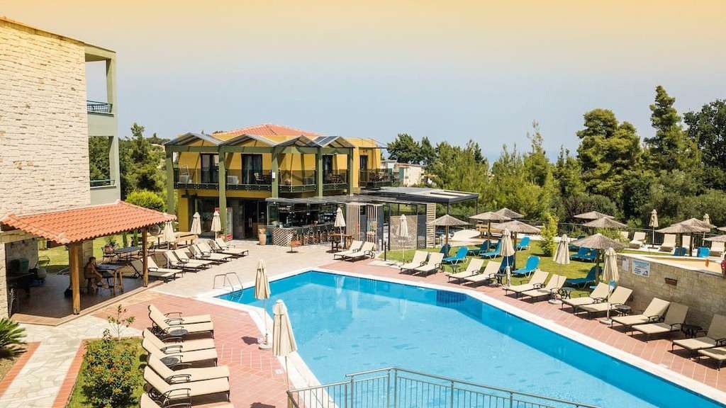 £218pp for 7 nights Half Board, Halkidiki Aegean Aparthotel. 2 adults, June 15-22, Bristol flights, tax included