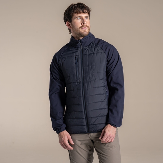 Men's Expert Compresslite Hybrid Jacket in Black / Dark Navy (S-3XL) - With DFC Code + Free Delivery with Free Sign Up